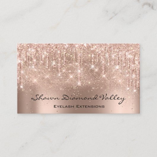 Makeup Artist Lashes Tropfen Roos Blush Powder Visitekaartje (Voorkant)