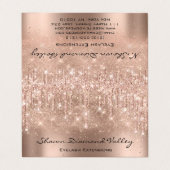 Makeup Artist Lashes Tropfen Rose Blush Confetti Visitekaartje (Buitenkant ongevouwen)