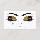 Makeup Artist Lashes White Gold Appointment Card Afsprakenkaartje (Voorkant)