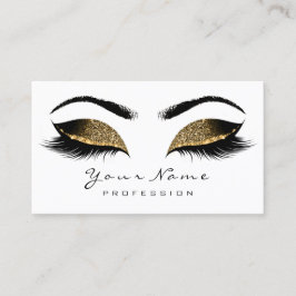 Makeup Artist Lashes White Gold Appointment Card Afsprakenkaartje