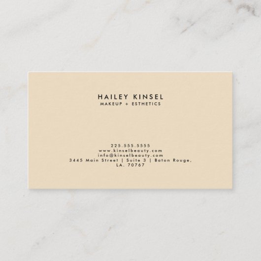 Makeup Artist Leopard Lip Visitekaartje (Achterkant)