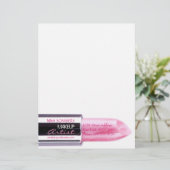 Makeup Artist Letterhead Persoonlijk Briefhoofd (Staand voorkant)
