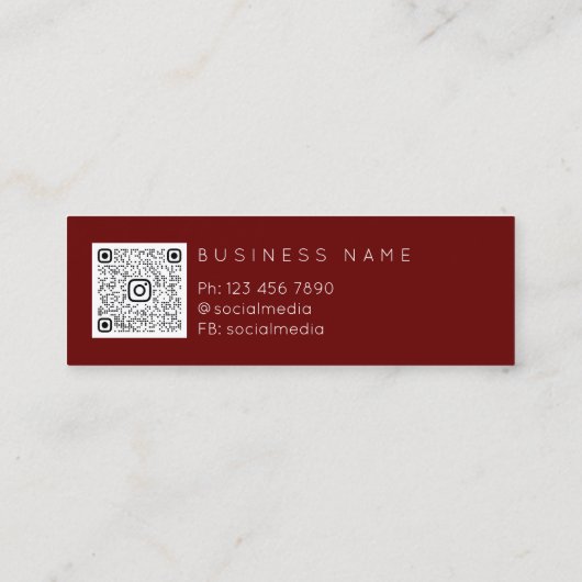 Makeup Artist Licht Zuster Cosmetische Injector Qr Mini Visitekaartje (Achterkant)