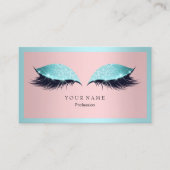 Makeup Artist Lijst Glitter Eye Aqua Tiffany Roze Visitekaartje (Voorkant)