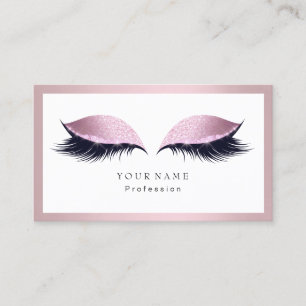 Makeup Artist Lijst Glitter Eye Lashes Roze Visitekaartje