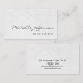 Makeup Artist Linen Damask Pattern Visitekaartje (Voorkant / Achterkant)