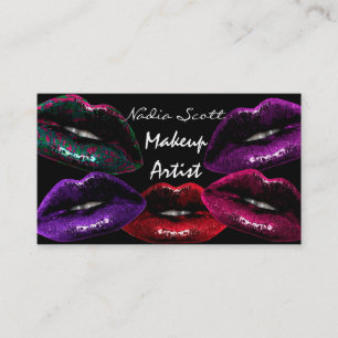 Makeup Artist Lips Black Visitekaartje