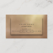 Makeup Artist Lips Bronze Copper Gold Kiss Glitter Visitekaartje (Achterkant)