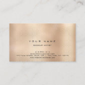 Makeup Artist Lips Bronze Roos Gold Kiss Glitter Visitekaartje (Achterkant)