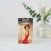 Makeup Artist Lips N Lipstick Jewelry Gold Lace Visitekaartje (Staand voorkant)