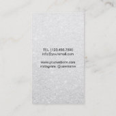 Makeup Artist Lipstick Beauty Salon Silver Glitter Visitekaartje (Achterkant)