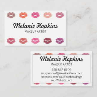 Makeup Artist Lipstick Kisses Beauty Visitekaartje