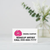 MAKEUP ARTIST LIPSTICK VISITEKAARTJE PERSONALIZED (Staand voorkant)