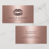 Makeup Artist Lipt Roos Gold Salon Visitekaartje (Voorkant / Achterkant)