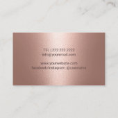 Makeup Artist Lipt Roos Gold Salon Visitekaartje (Achterkant)