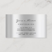 Makeup Artist Lotus Mandala Diamond Silver Crystas Visitekaartje (Achterkant)