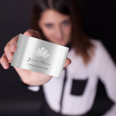 Makeup Artist Lotus Mandala Diamond Silver Crystas Visitekaartje