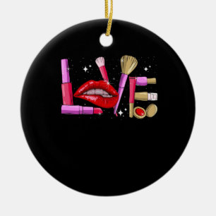 Makeup Artist Love Cosmetician Mode Keramisch Ornament