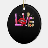 Makeup Artist Love Cosmetician Mode Keramisch Ornament (Links)