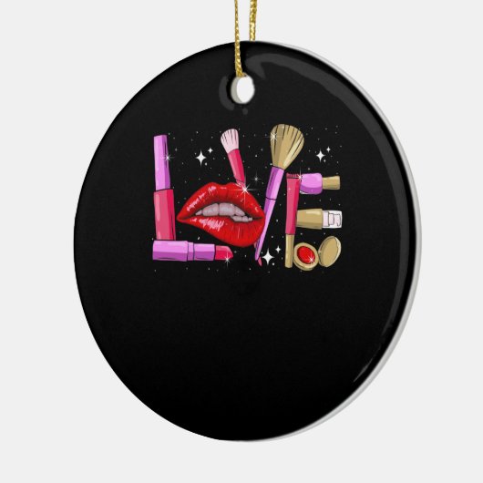 Makeup Artist Love Cosmetician Mode Keramisch Ornament (Links)