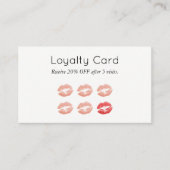 Makeup Artist Loyalty Card Chic Roos Gold Lips II (Voorkant)