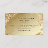 Makeup Artist Luxe Glitter Gold Eyelashes Visitekaartje (Achterkant)