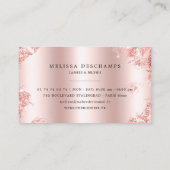 Makeup Artist Luxe Glitter Roos Gold Eyelashes Visitekaartje (Achterkant)