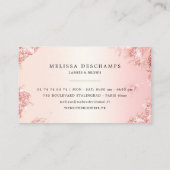 Makeup Artist Luxe Glitter Roos Gold Eyelashes Visitekaartje (Achterkant)