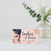 Makeup Artist Luxe Glitter Roos Gold Eyelashes Visitekaartje (Staand voorkant)