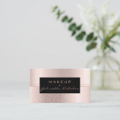 Makeup Artist Luxe Roos Gold Ombre Glitter Visitekaartje (Staand voorkant)