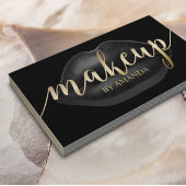 Makeup Artist Luxury Black Lips Beauty Salon Visitekaartje