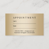 Makeup Artist Luxury Black Lips Salon Appointment Afsprakenkaartje (Achterkant)