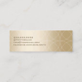 Makeup Artist Luxury Geometric Gold salon Mini Visitekaartje (Achterkant)