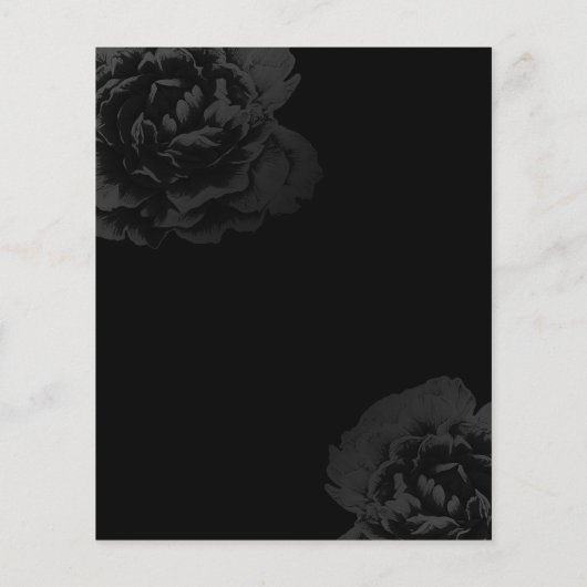 Makeup Artist Luxury Gold Lips Classy Black Floral Flyer (Achterkant)