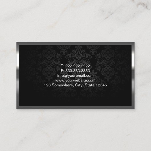 Makeup Artist Luxury Metal Border Visitekaartje (Achterkant)