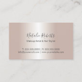 Makeup Artist Luxury Roos Gold Lips Beauty Salon Visitekaartje (Achterkant)