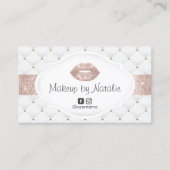 Makeup Artist Luxury Roos Gold Lips Beauty Salon Visitekaartje (Voorkant)