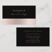 Makeup Artist Luxury Roos Gold Ombre & Black Visitekaartje (Voorkant / Achterkant)