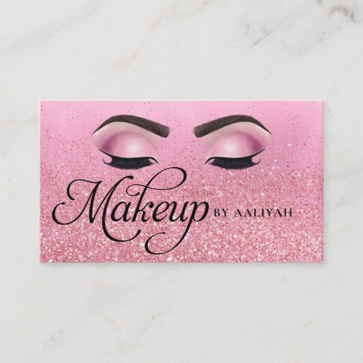 Makeup Artist Luxury Roos Red Glam Visitekaartje (Voorkant)