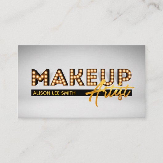 Makeup Artist Marquee Visitekaartje (Voorkant)