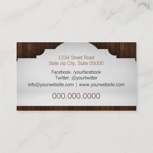 Makeup Artist Marquee Visitekaartje (Achterkant)