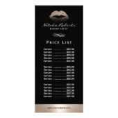 Makeup Artist Moder Gold Glitter Licht Salon Price Reclamekaart (Voorkant)