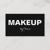 Makeup Artist Modern Black White Visitekaartjes (Voorkant)