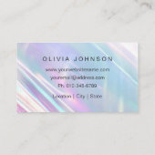 Makeup Artist Modern Holografisch Visitekaartje (Achterkant)