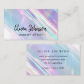 Makeup Artist Modern Holografisch Visitekaartje (Voorkant / Achterkant)