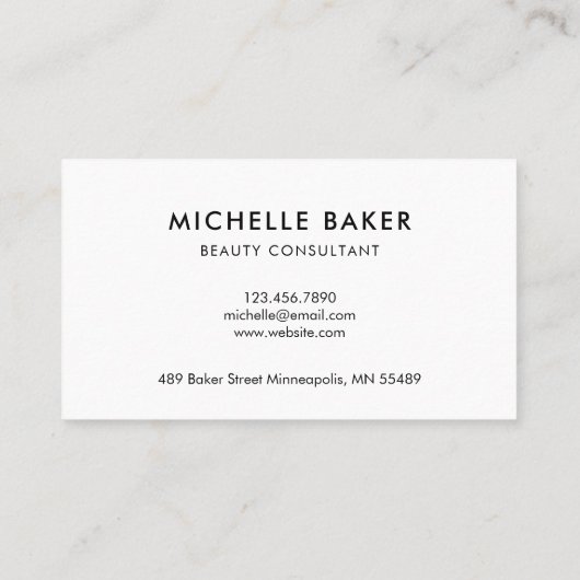 Makeup Artist Modern Navy Blue Waterverf Visitekaartje (Achterkant)