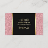 Makeup Artist Modern Red Lips Roos Gold Glitter Visitekaartje (Achterkant)