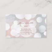 Makeup Artist Modern Silver Beauty Salon Spa Visitekaartje (Achterkant)