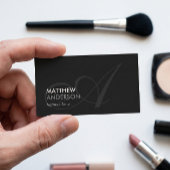 Makeup Artist - Modern Swash Monogram Visitekaartje