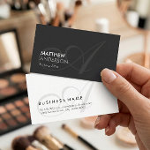 Makeup Artist - Modern Swash Monogram Visitekaartje